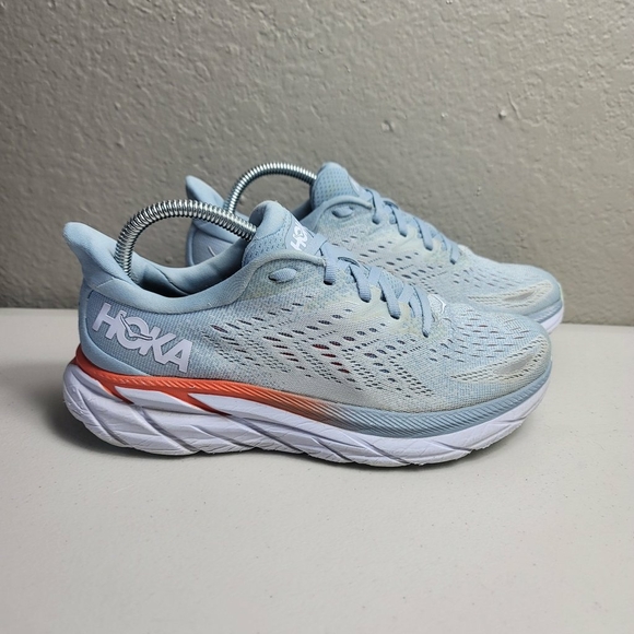 Hoka One One Clifton 8 Running Shoes Blue Fog 1119394-BFPA Women's Size US - Picture 2 of 10